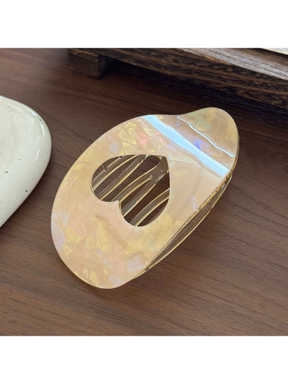 Beau - Marbled Heart Cutout Acrylic Hair Clip