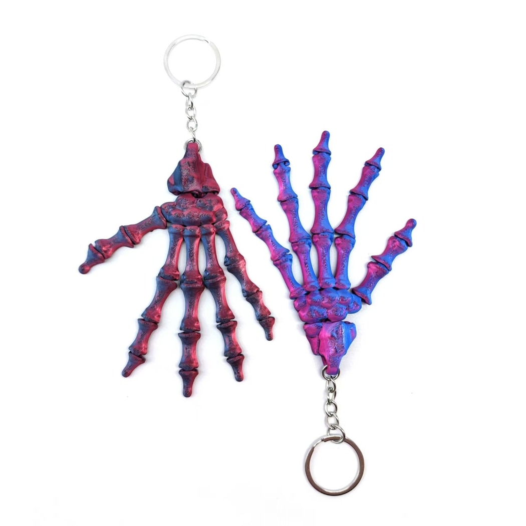 Keypus - Halloween 3D Printed Skeleton Hand Keychain