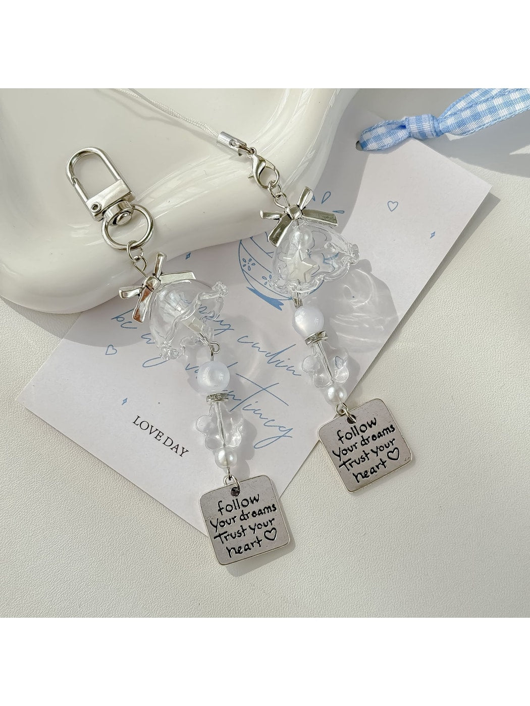 Keypus - Bell Shape Beaded Phone Chain Keychain