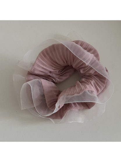 Gifty - Ruffled Mesh Sweet Style Oversized Scrunchie