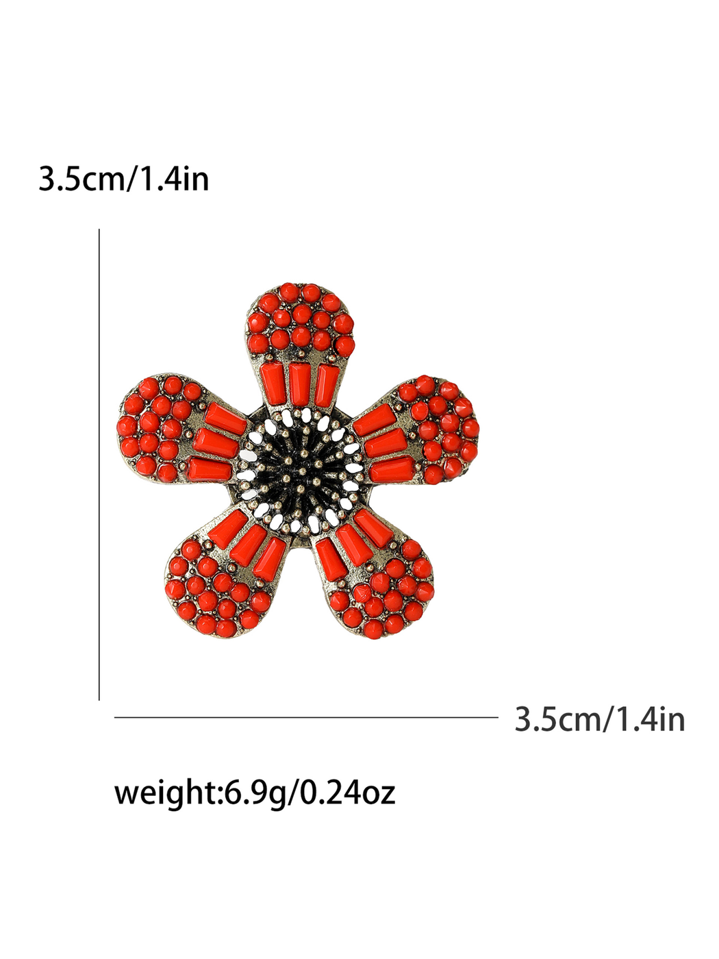 Brovia - Classic Floral Accent Alloy Brooch Pin