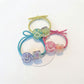 Gifty - Smiley Face Plaid Printed Ponytail Hair Tie