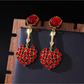 Earedge - Vintage Heart Drop Stud Earrings