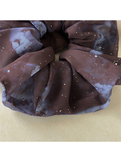 Gifty - Voluminous Sheer Speckled Hair Scrunchie