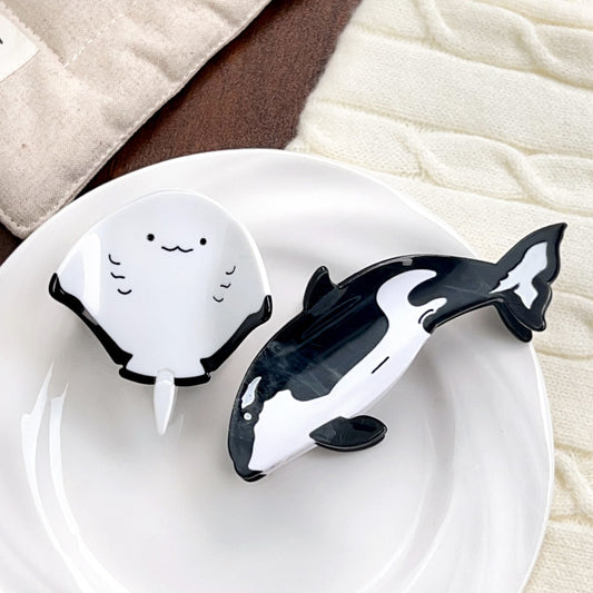 Beau - Cute Manta Ray and Whale Design Claw Clip