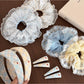 Gifty - Plaid Lace Trim Pleated Fabric Scrunchie