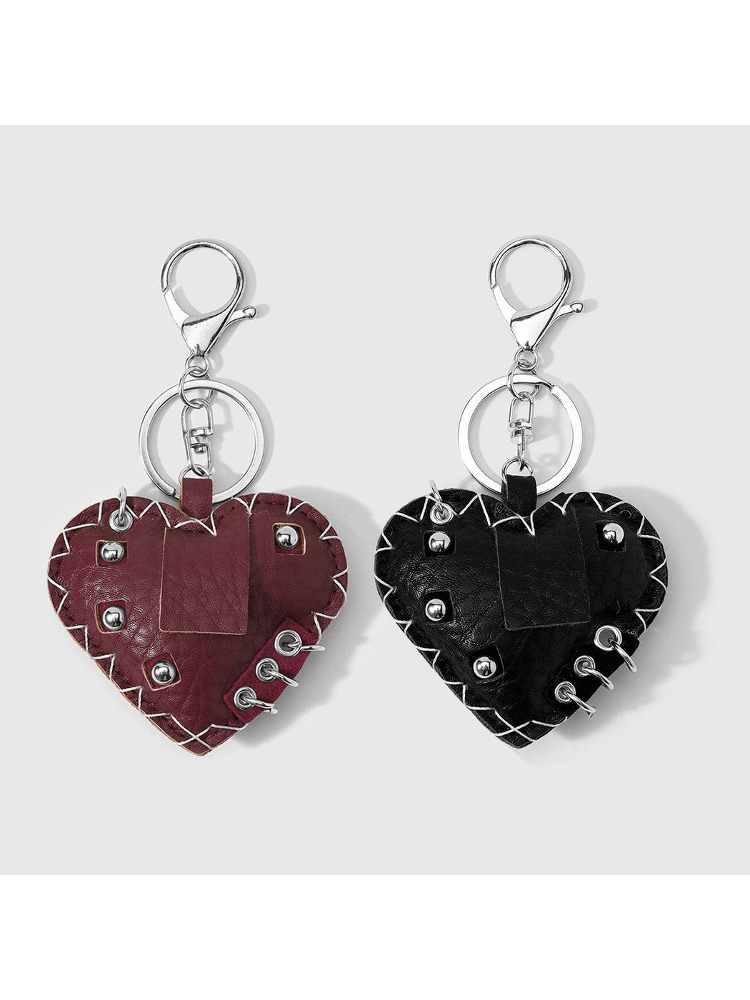 Keypus - Y2K Punk Heart Key Ring Pendant Keychain