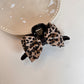 Beau - Edgy Leopard Print Bow Claw Clip