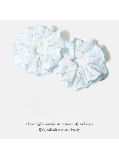 Gifty - Floral Chiffon Double Layer Scrunchie