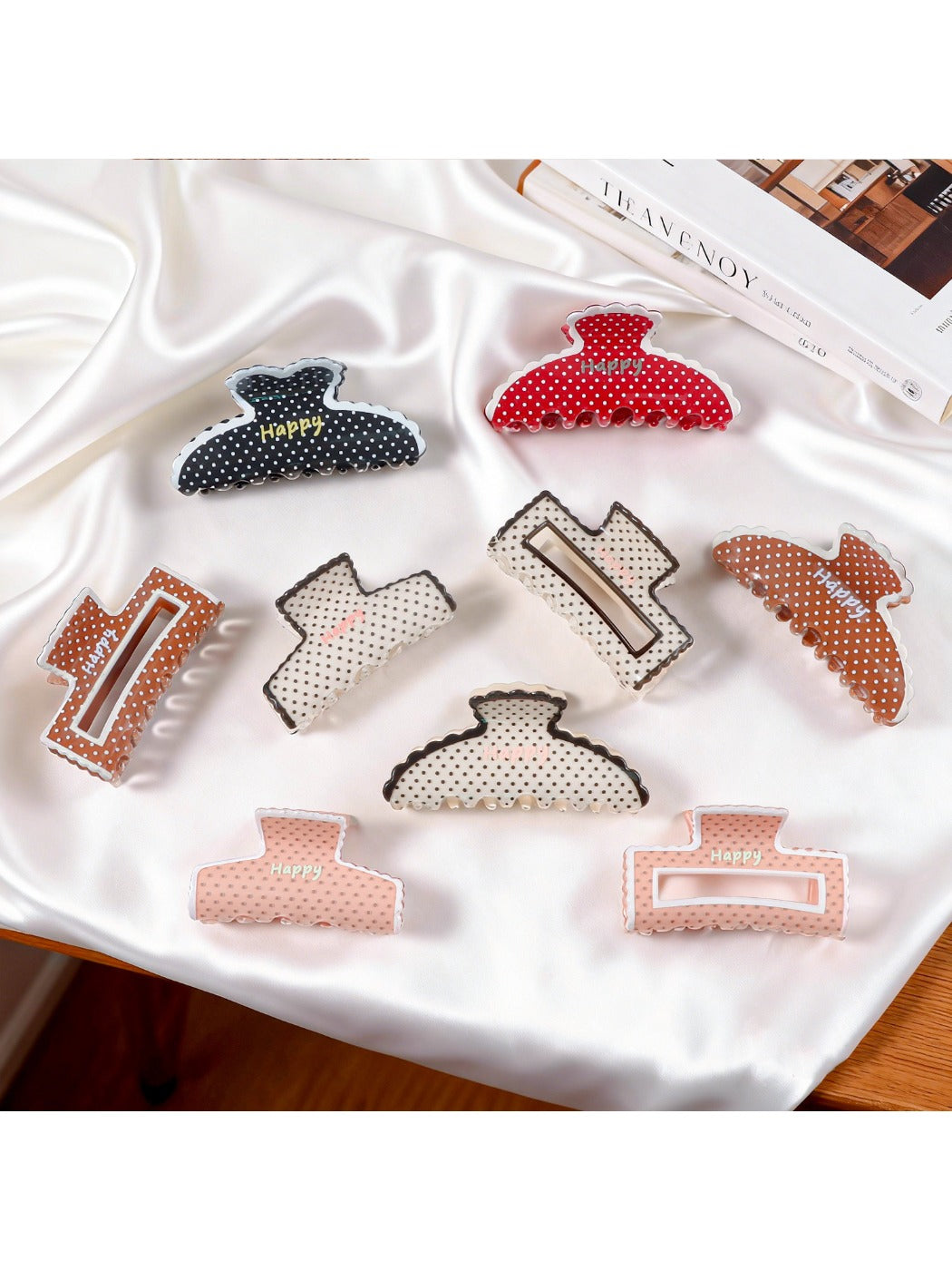 Beau - Stylish Polka Dot Claw Clip