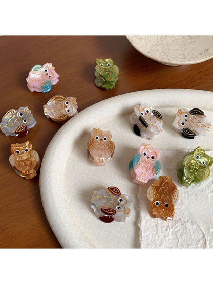 Beau - Cute Owl Shaped Acetate Hair Clip