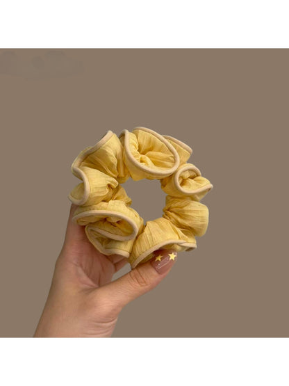 Gifty - Round Mesh Trim Polyester Scrunchie