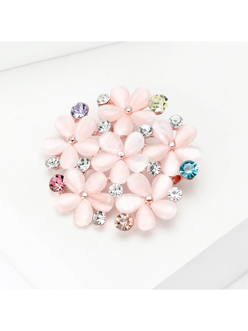 Brovia - Alloy Floral Accent Brooch Pin Accessory