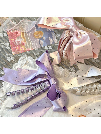 Beau - Polka Dot Bow Banana Clip