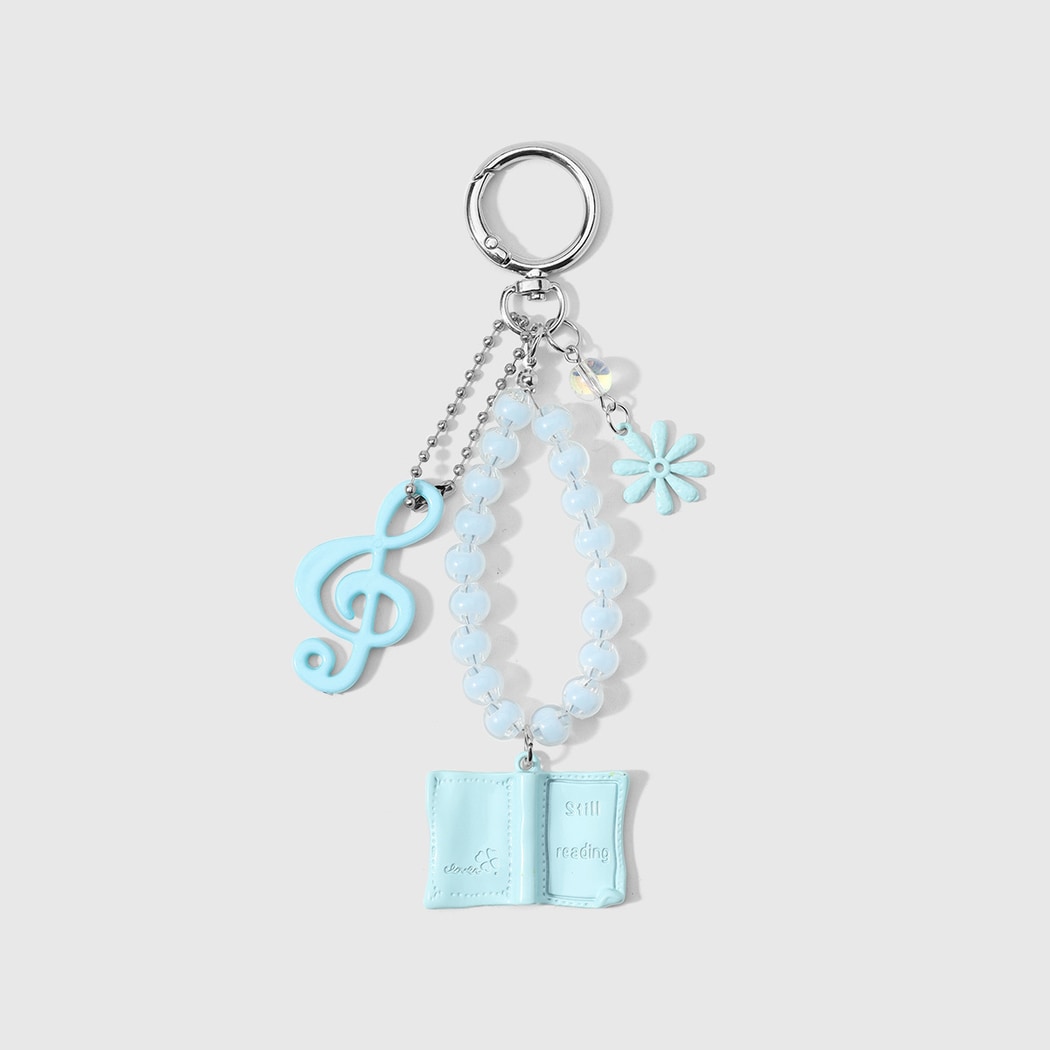 Keypus - Fresh Music Note and Book Charm Keychain