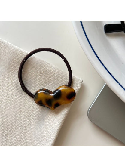 Gifty - Trendy Heart Shaped Acetate Hair Tie