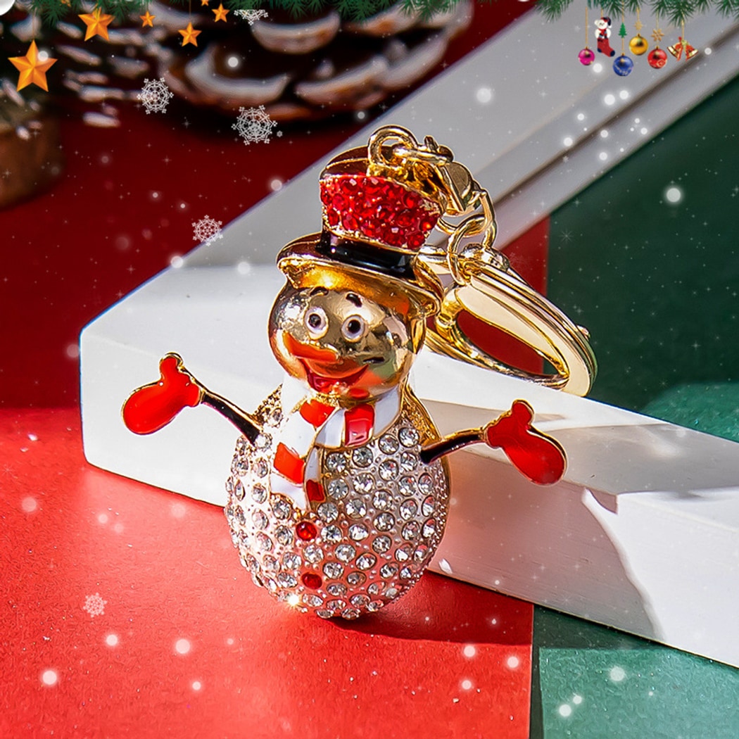 Keypus - Funny Snowman Christmas Theme Keychain