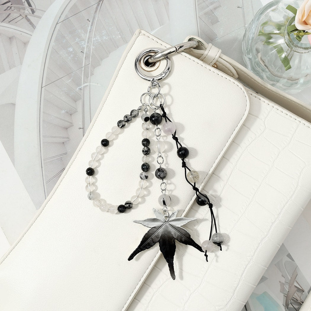 Keypus - Vintage Style Leaf and Beaded Keychain