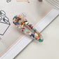 Beau - Glossy Teardrop Shaped Openwork Hair Clip