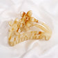 Beau - Glossy Flower Accent Ombre Claw Clip