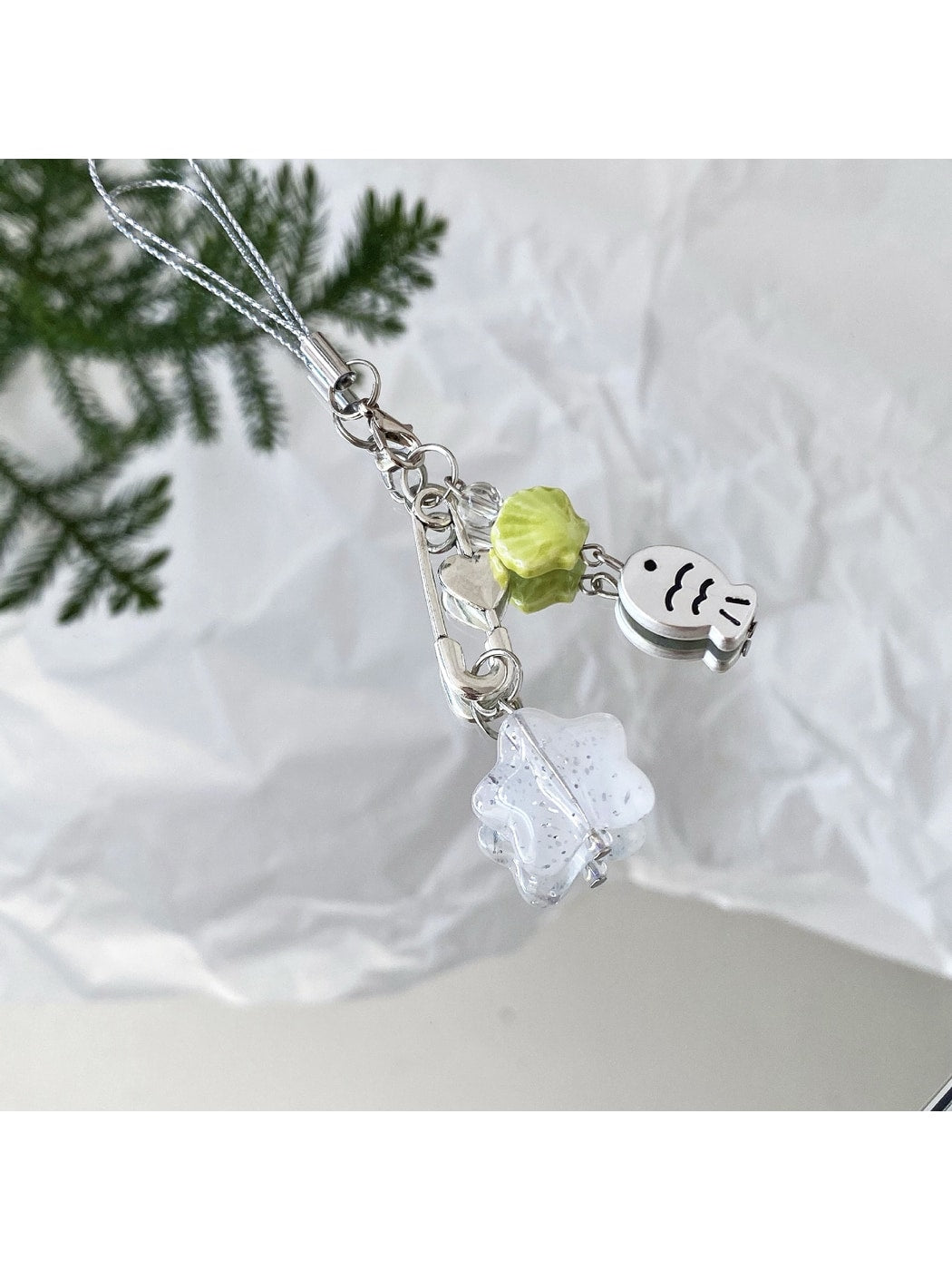 Keypus - Alloy Accent Star Fish Bag Charm Keychain