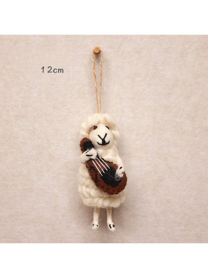 Fletery - Cute Sheep Hanging Ornament 3D Plush Doll