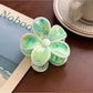 Beau - Five Petal Floral Plastic Hair Claw Clip
