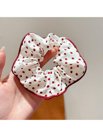 Gifty - Red Grid Ripple Dot Hair Circle