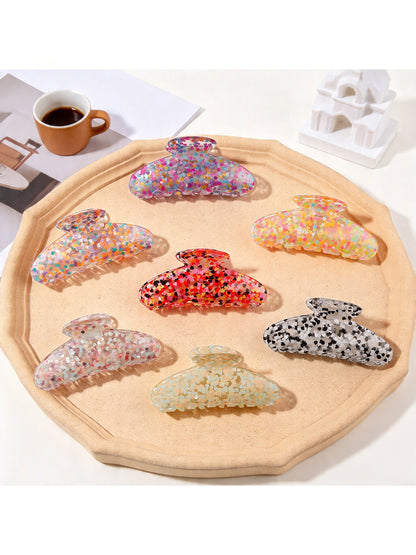 Beau - Heart Textured Half Round Claw Clip
