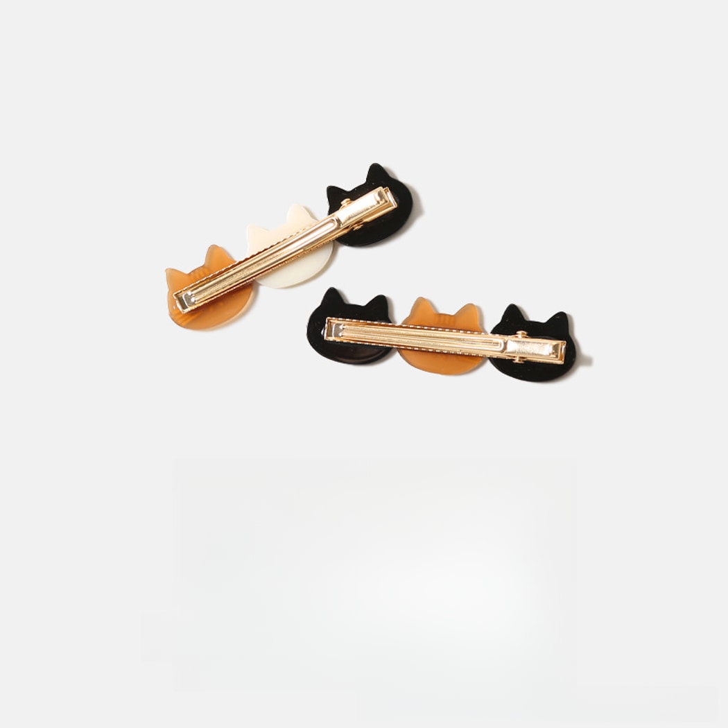 Beau - Cute Acetate Cat Face Side Barrette