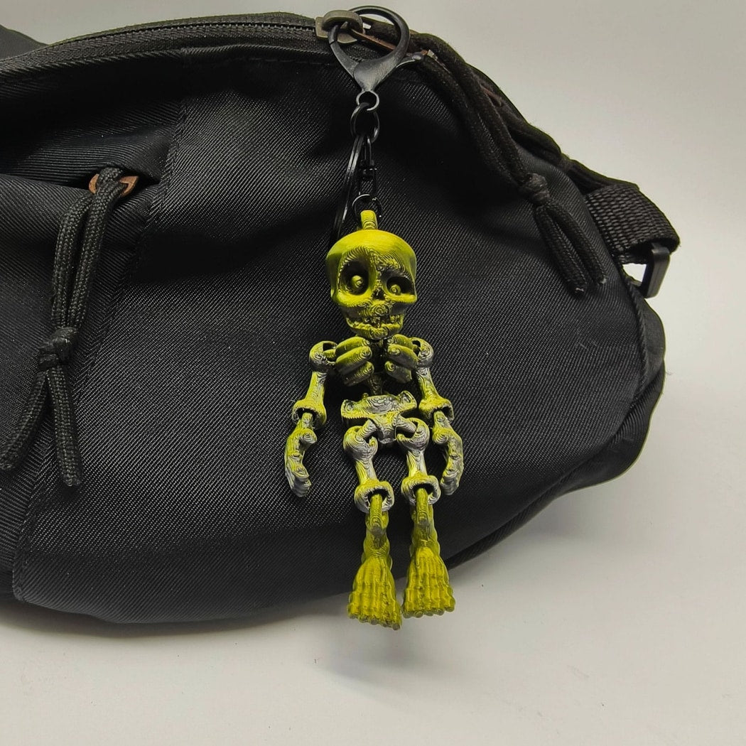 Keypus - Halloween 3D Printed Articulated Skeleton Keychain