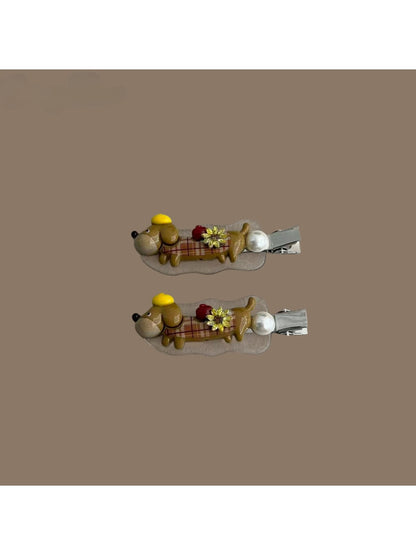Beau - Cute Cartoon Dog Side Bangs Decorative Hair Clip