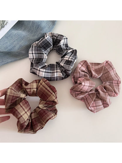 Gifty - Retro Plaid Fashion Scrunchie