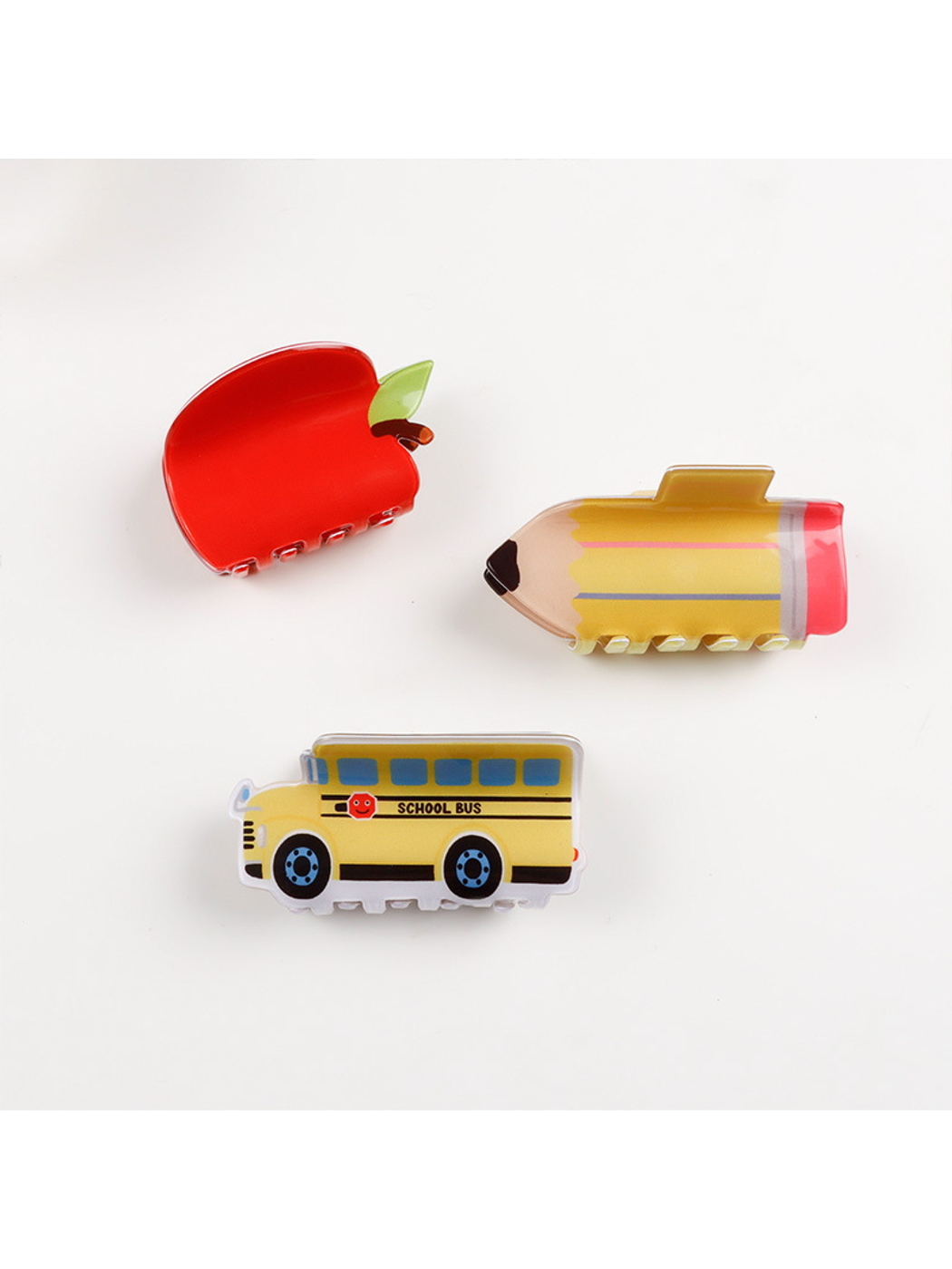Beau - Playful Apple Shape PVC Hair Claw Clip