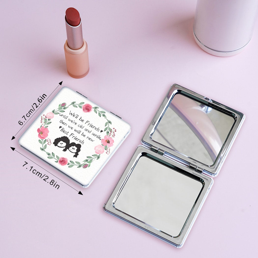 Mirroray - Floral Wreath Foldable Compact Makeup Mirror