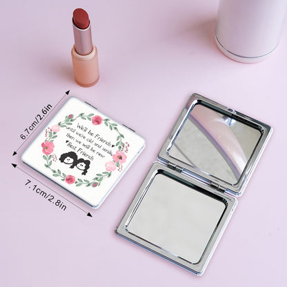 Mirroray - Floral Wreath Foldable Compact Makeup Mirror