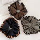 Gifty - Leopard Print Crinkle Ruffled Hair Tie