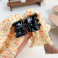 Back view of Beau Polka Dot Bow Claw Clip with polka dot pattern
