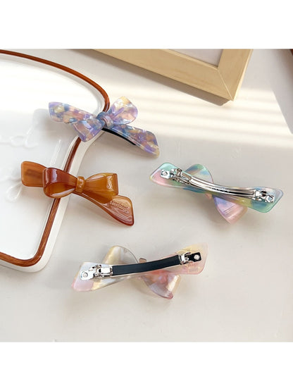 Beau - Adorable Asymmetrical Bow Hair Clips