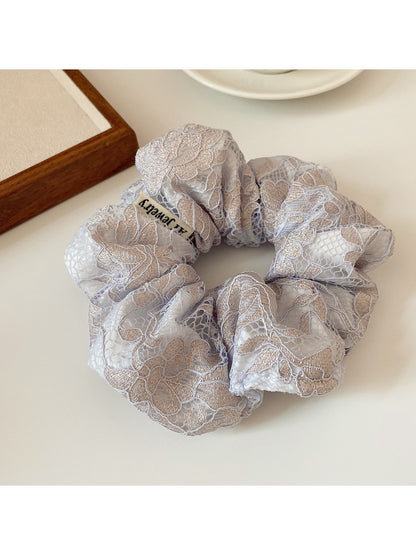 Gifty - Spring Hollow Embroidery Scrunchie Hair Tie