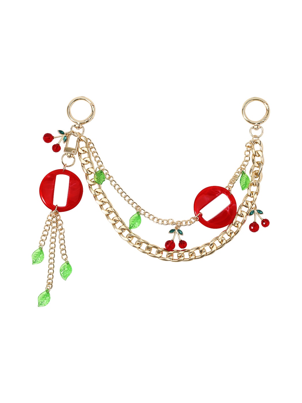 Keypus - Y2K Style Square and Round Bag Charm Chain
