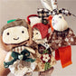 Keypus fabric patchwork style keychain with colorful geometric patterns
