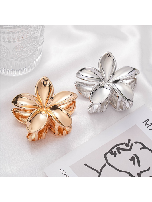 Beau - Sweet Flower Accent Zinc Alloy Hair Clip