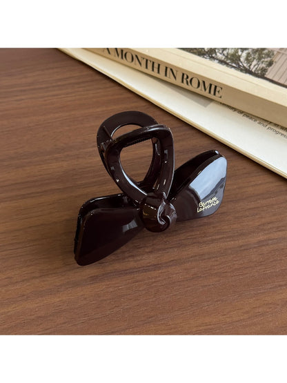 Beau - Bow Shape Glossy Plastic Claw Clip