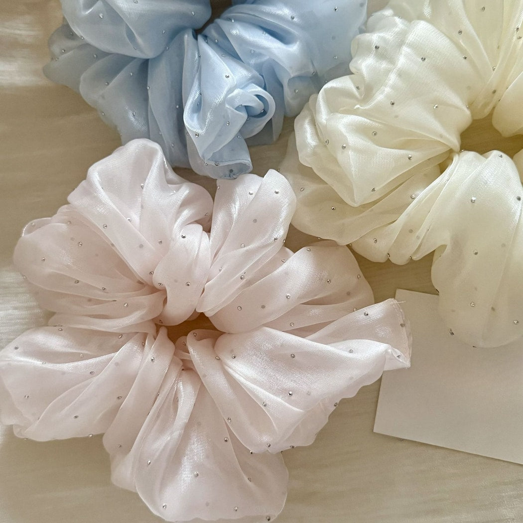 Gifty - High Stretch Glossy Mesh Scrunchie