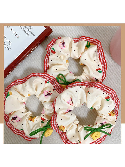 Gifty - Red Blue Button Hair Ring