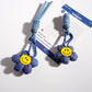 Keypus - Playful Denim Flower Keychain