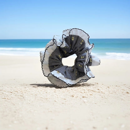 GIFTY - Double-Layer Ruffled Gingham Scrunchie