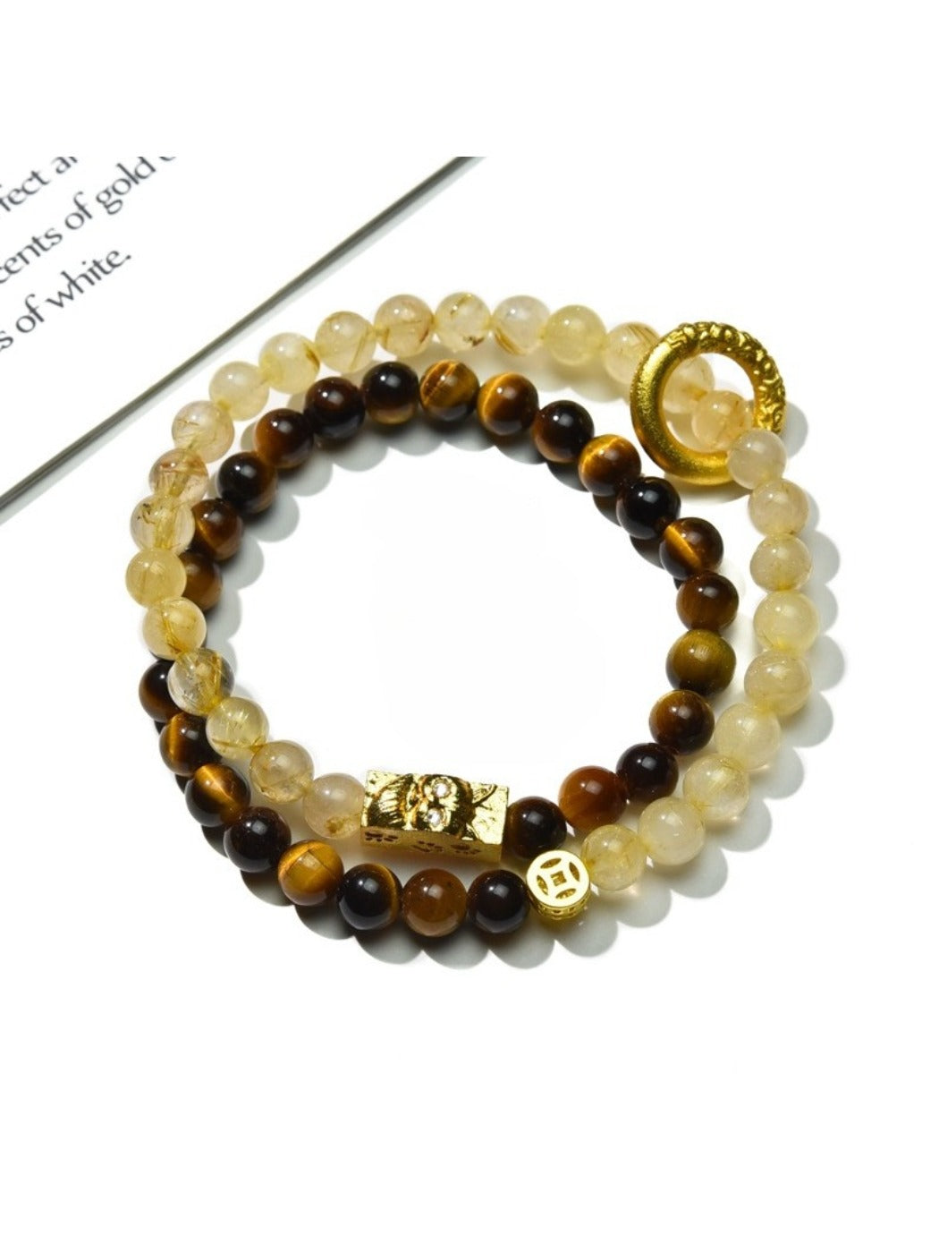 Lovra stackable beaded bracelet displayed on a white background showing bead texture
