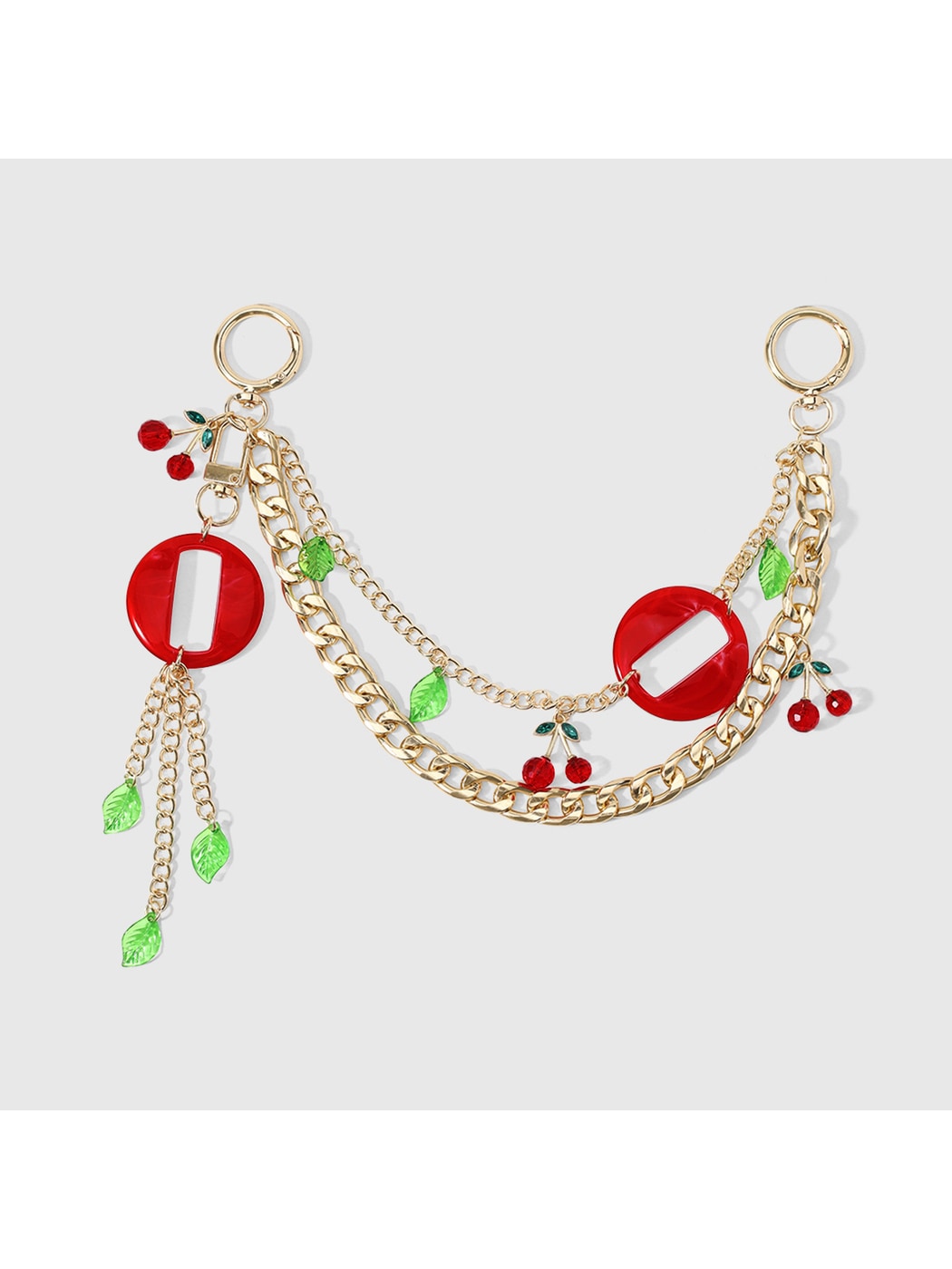 Keypus - Y2K Style Square and Round Bag Charm Chain